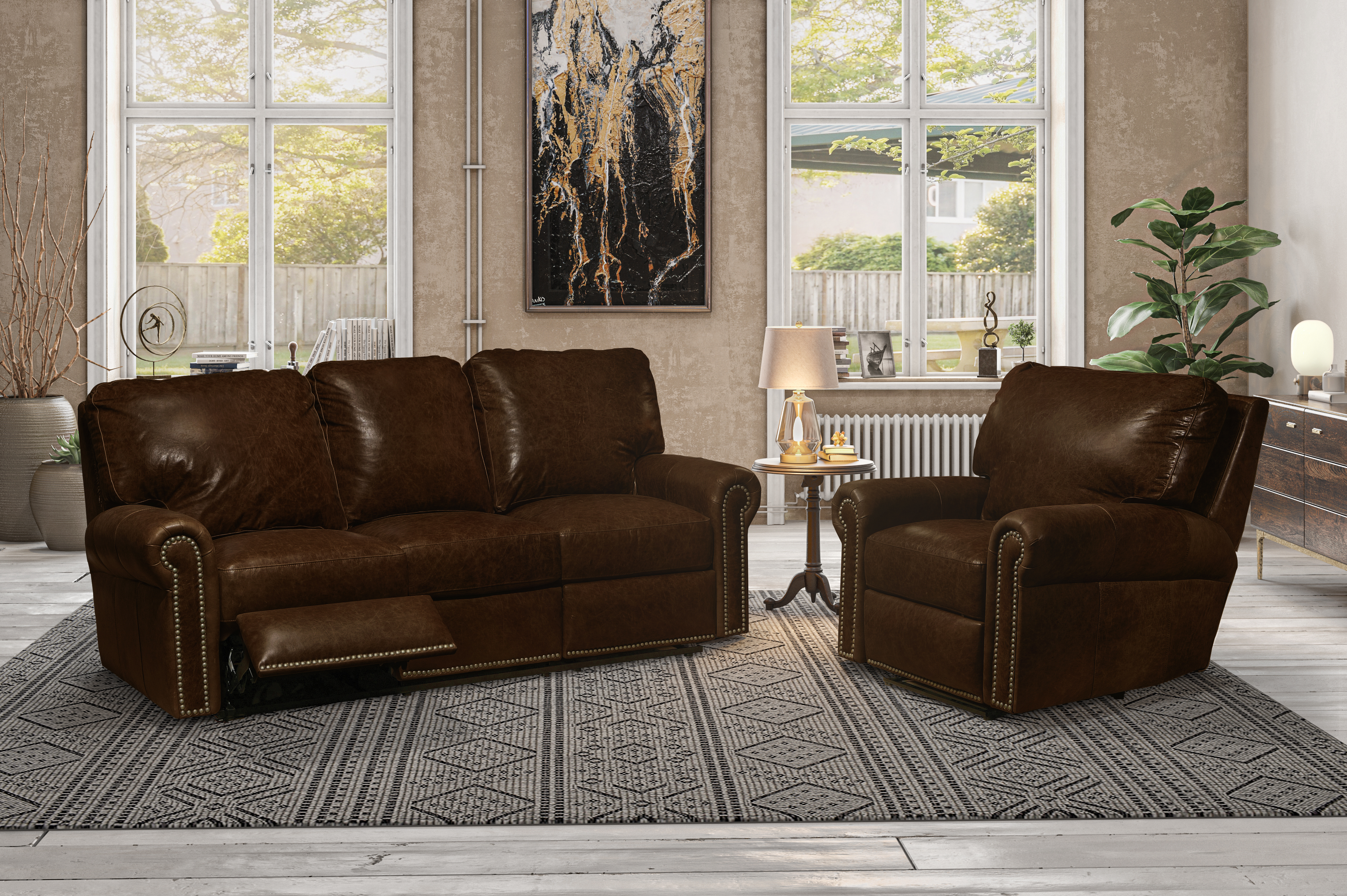 fairfield leather sofa