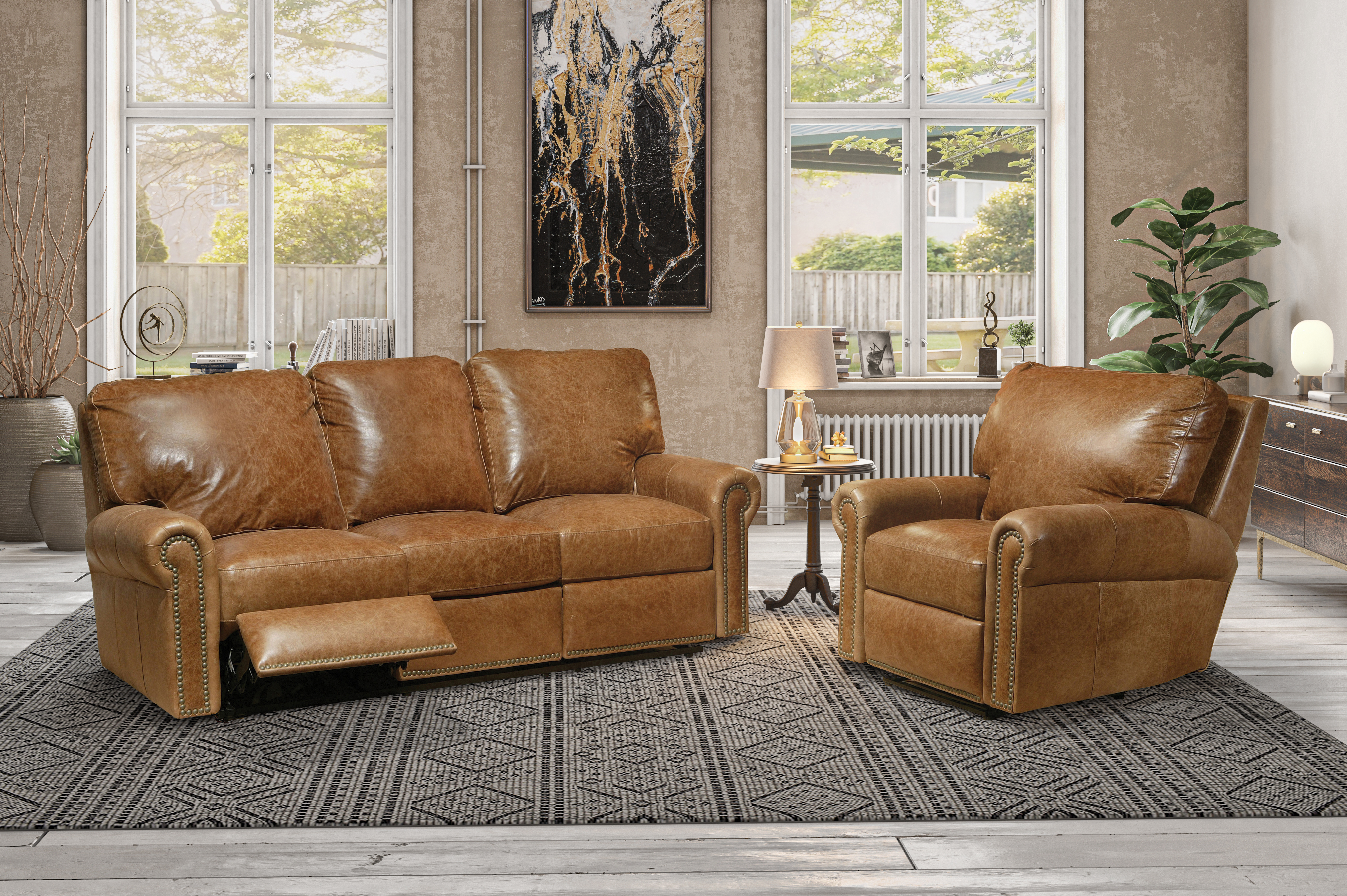 fairfield leather sofa